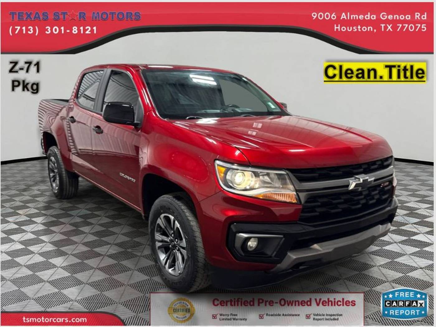 2021 Chevrolet Colorado Z71 — Pickup Truck — 82,341 mi — Houston, TX