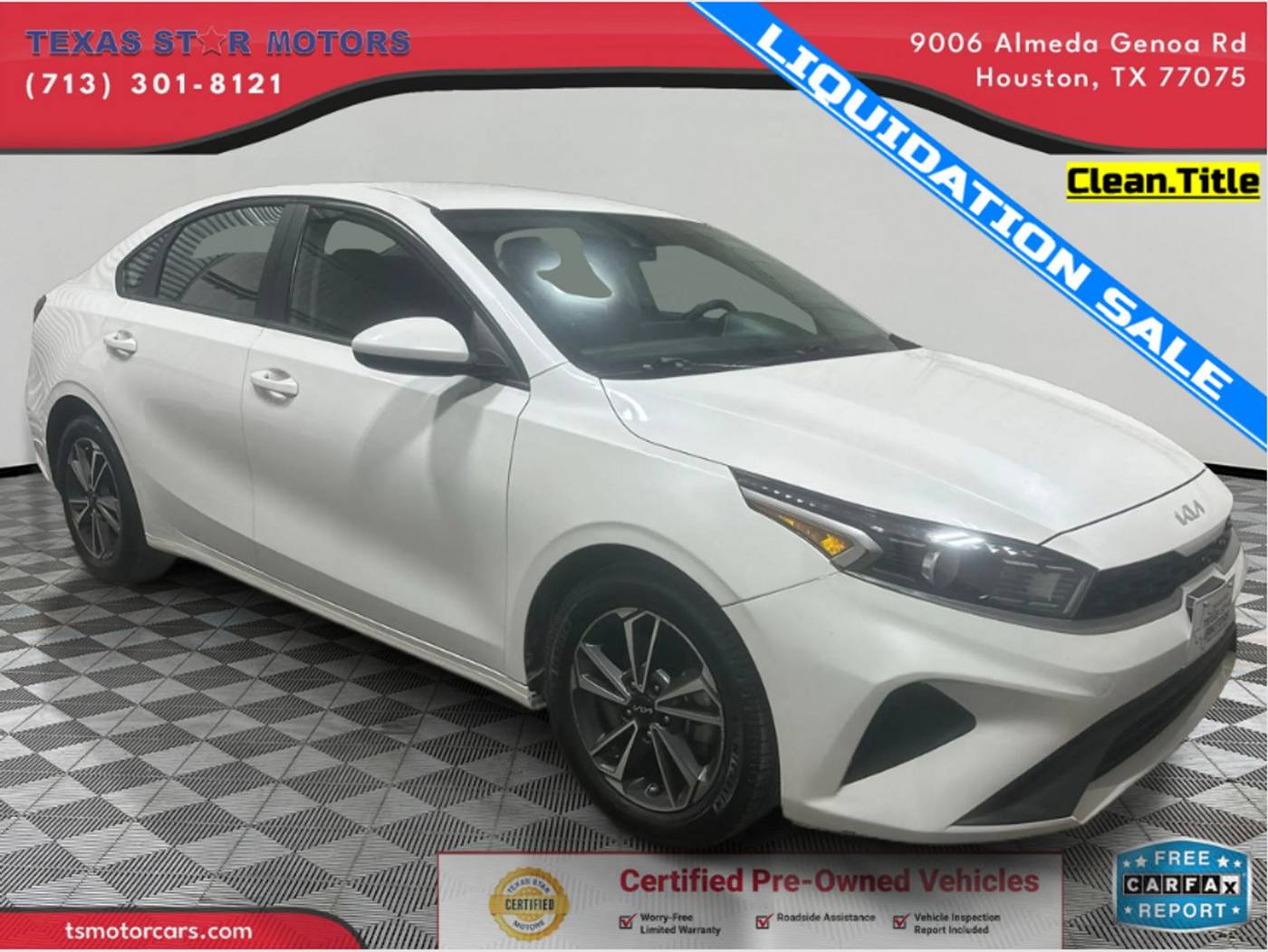2022 Kia Forte LXS — Sedan — 45,323 mi — Houston, TX