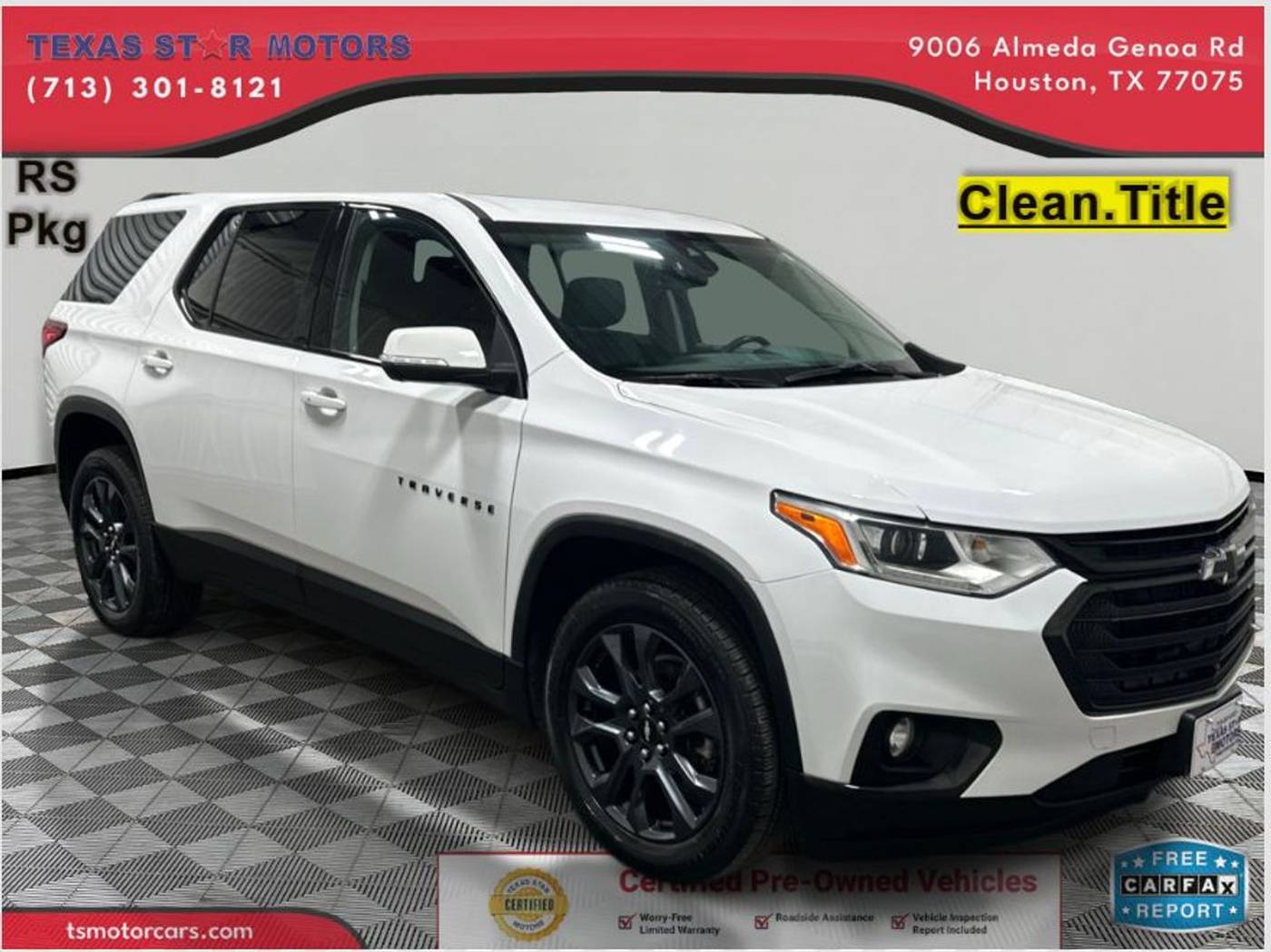 2021 Chevrolet Traverse RS — SUV — 91,705 mi — Houston, TX