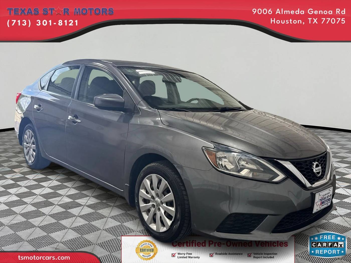 2017 Nissan Sentra SV — Sedan — 65,843 mi — Houston, TX