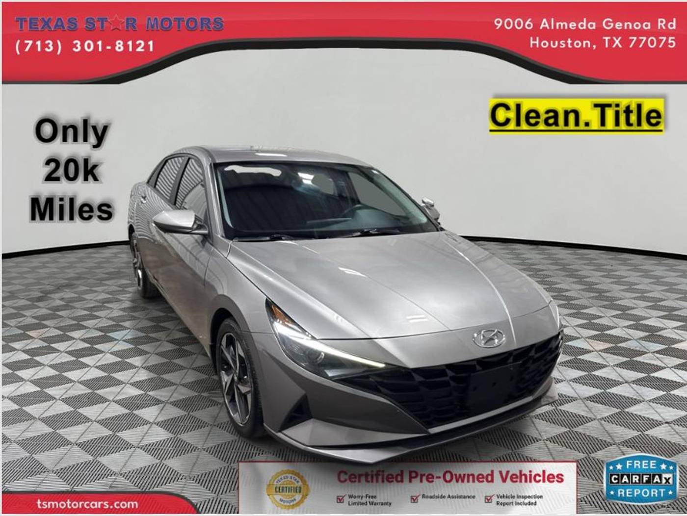 2023 Hyundai Elantra SEL — Sedan — 20,789 mi — Houston, TX
