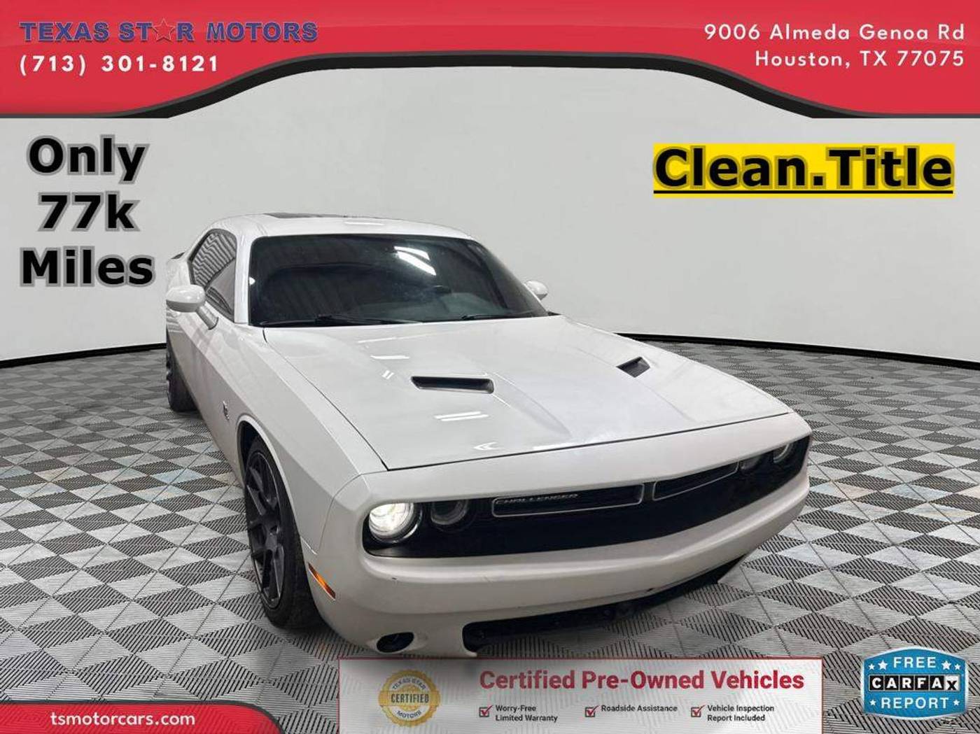 2016 Dodge Challenger R/T Scat Pack — Coupe — 77,635 mi — Houston, TX