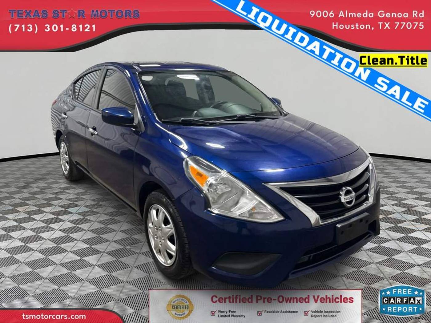2019 Nissan Versa SV — Sedan — 98,571 mi — Houston, TX