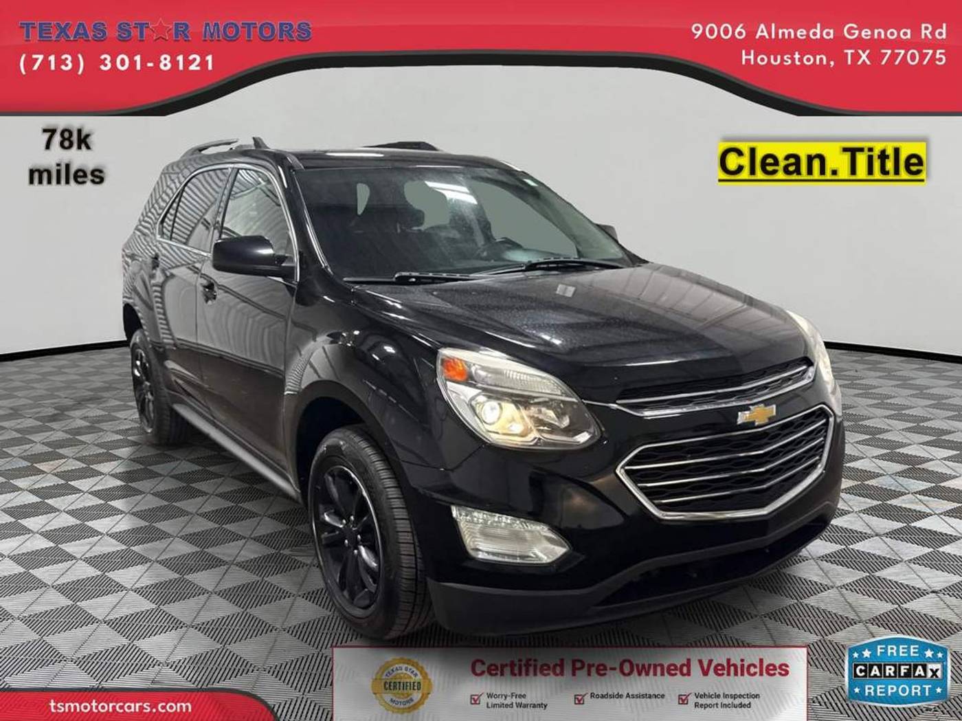 2017 Chevrolet Equinox LT — SUV — 78,544 mi — Houston, TX