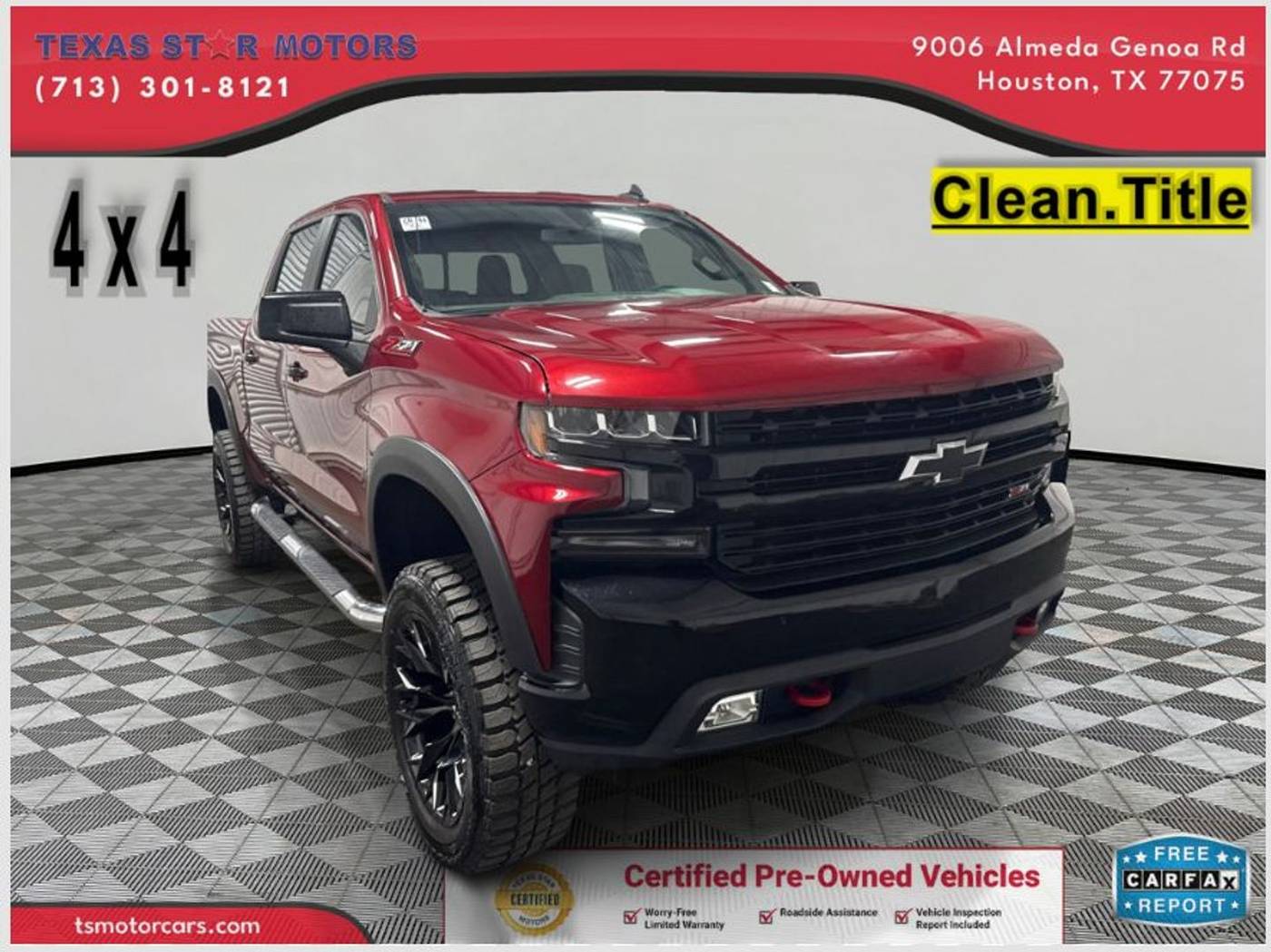 2019 Chevrolet Silverado 1500 LT Trail Boss — Pickup Truck — 68,371 mi — Houston, TX