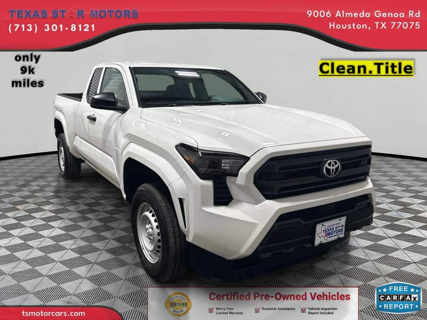 2024 Toyota Tacoma SR — Pickup Truck — 9,252 mi — Houston, TX