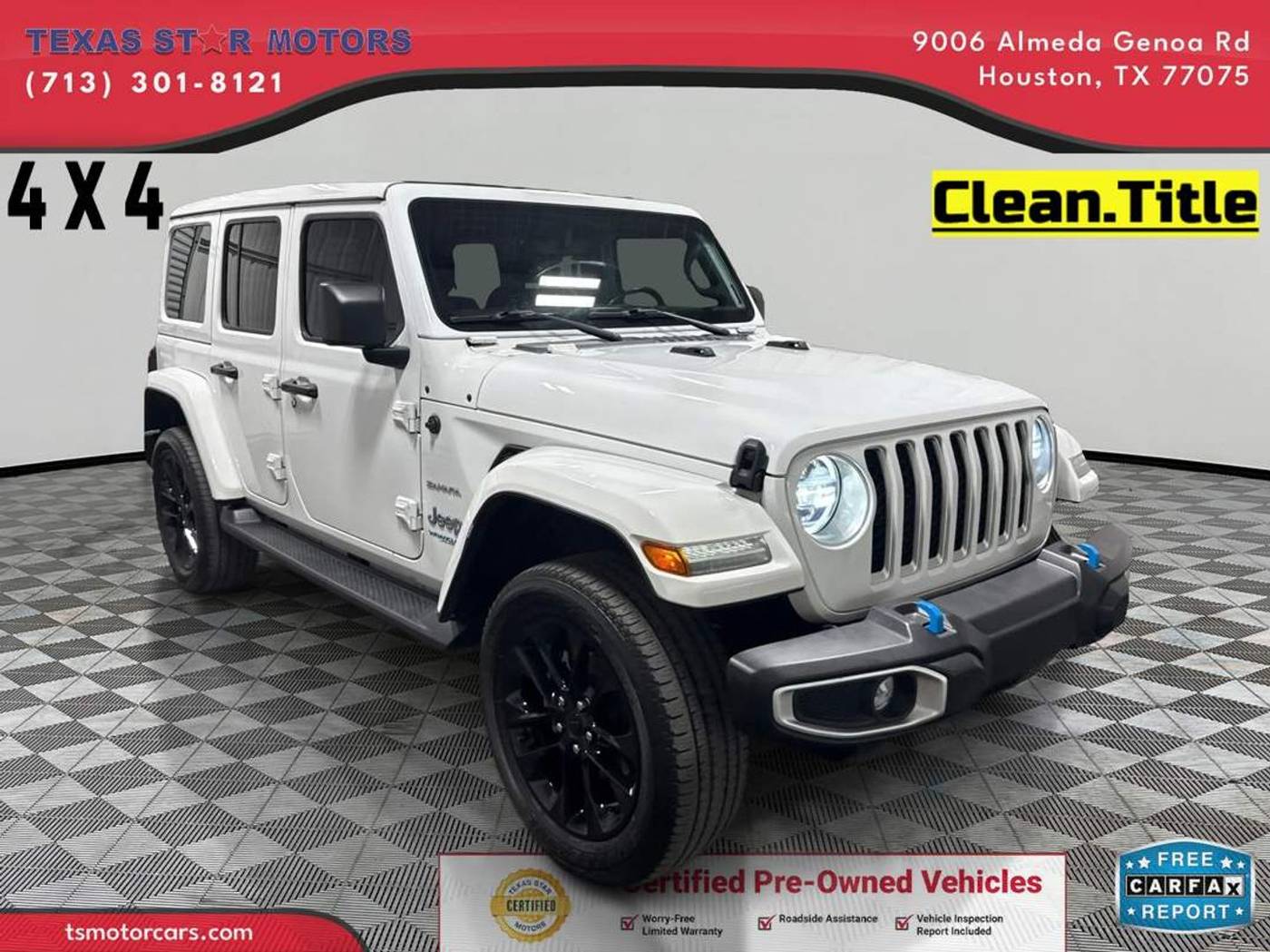 2022 Jeep Wrangler Sahara 4xe — SUV — 72,643 mi — Houston, TX
