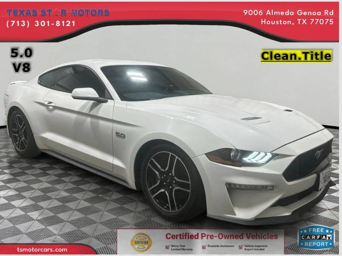 2019 Ford Mustang GT — Coupe — 40,610 mi — Houston, TX