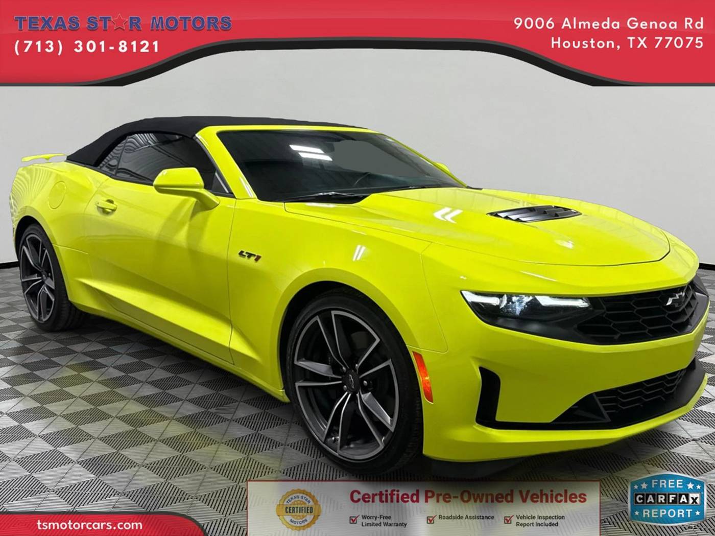 2021 Chevrolet Camaro LT1 — Convertible — 11,185 mi — Houston, TX