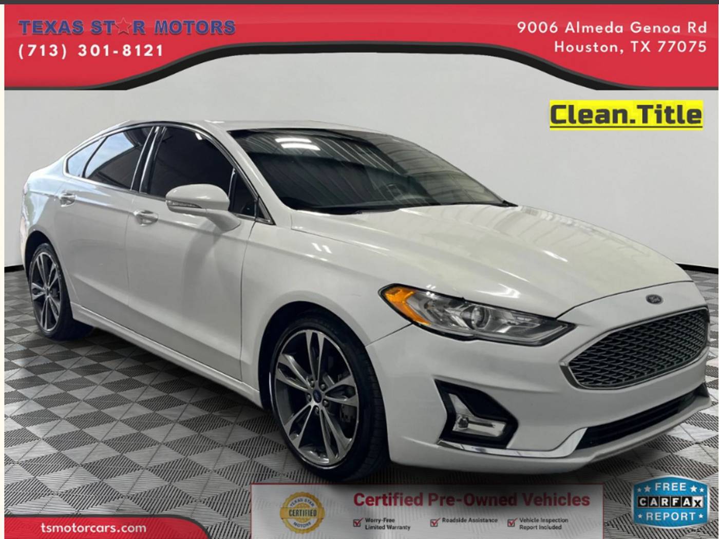 2020 Ford Fusion Titanium — Sedan — 114,669 mi — Houston, TX
