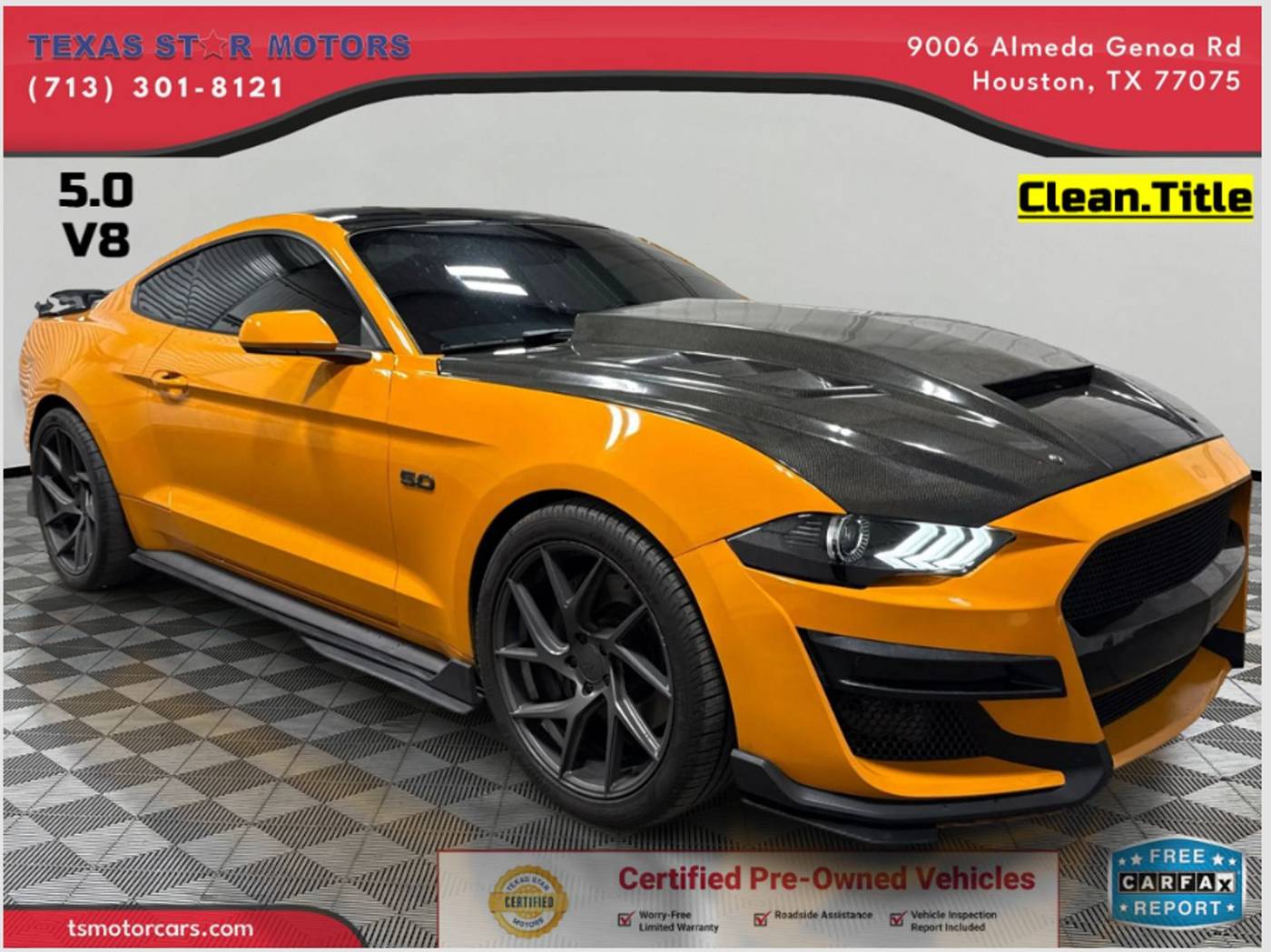 2018 Ford Mustang GT — Coupe — 52,599 mi — Houston, TX