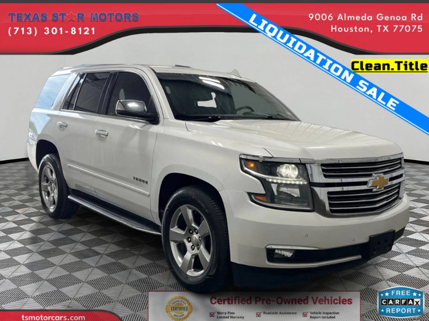 2017 Chevrolet Tahoe Premier — SUV — 117,586 mi — Houston, TX