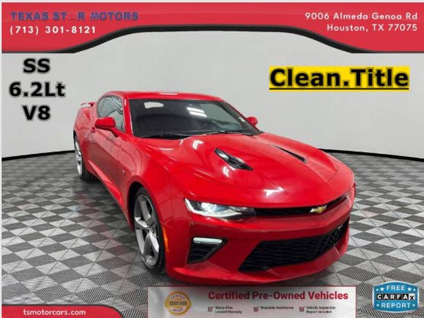 2018 Chevrolet Camaro 1SS — Coupe — 82,966 mi — Houston, TX
