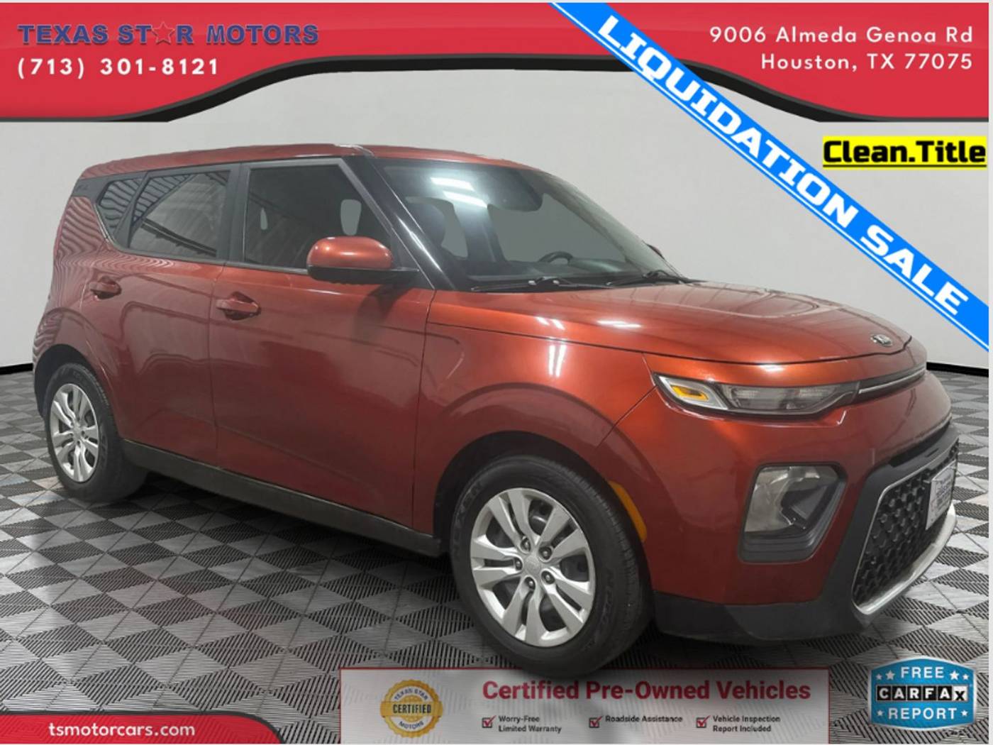 2021 Kia Soul LX — Hatchback — 133,434 mi — Houston, TX