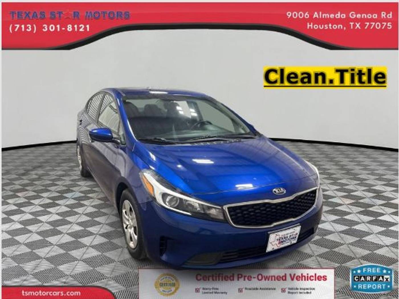 2017 Kia Forte LX — Sedan — 82,765 mi — Houston, TX