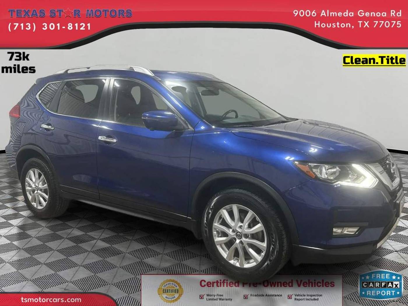 2017 Nissan Rogue SV — SUV — 73,666 mi — Houston, TX