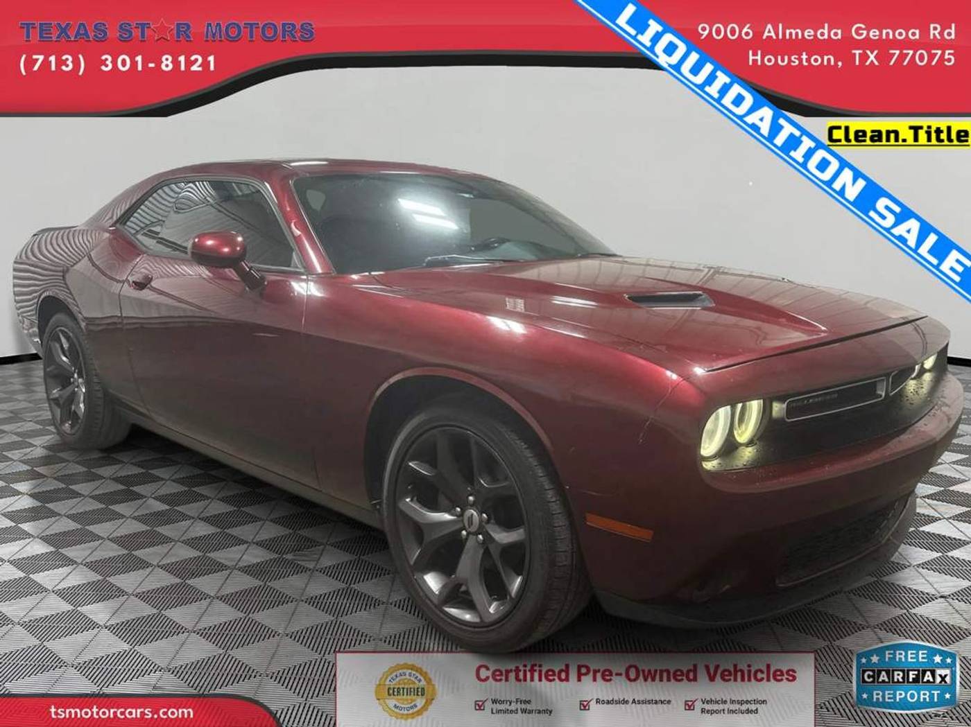 2017 Dodge Challenger SXT — Coupe — 123,570 mi — Houston, TX