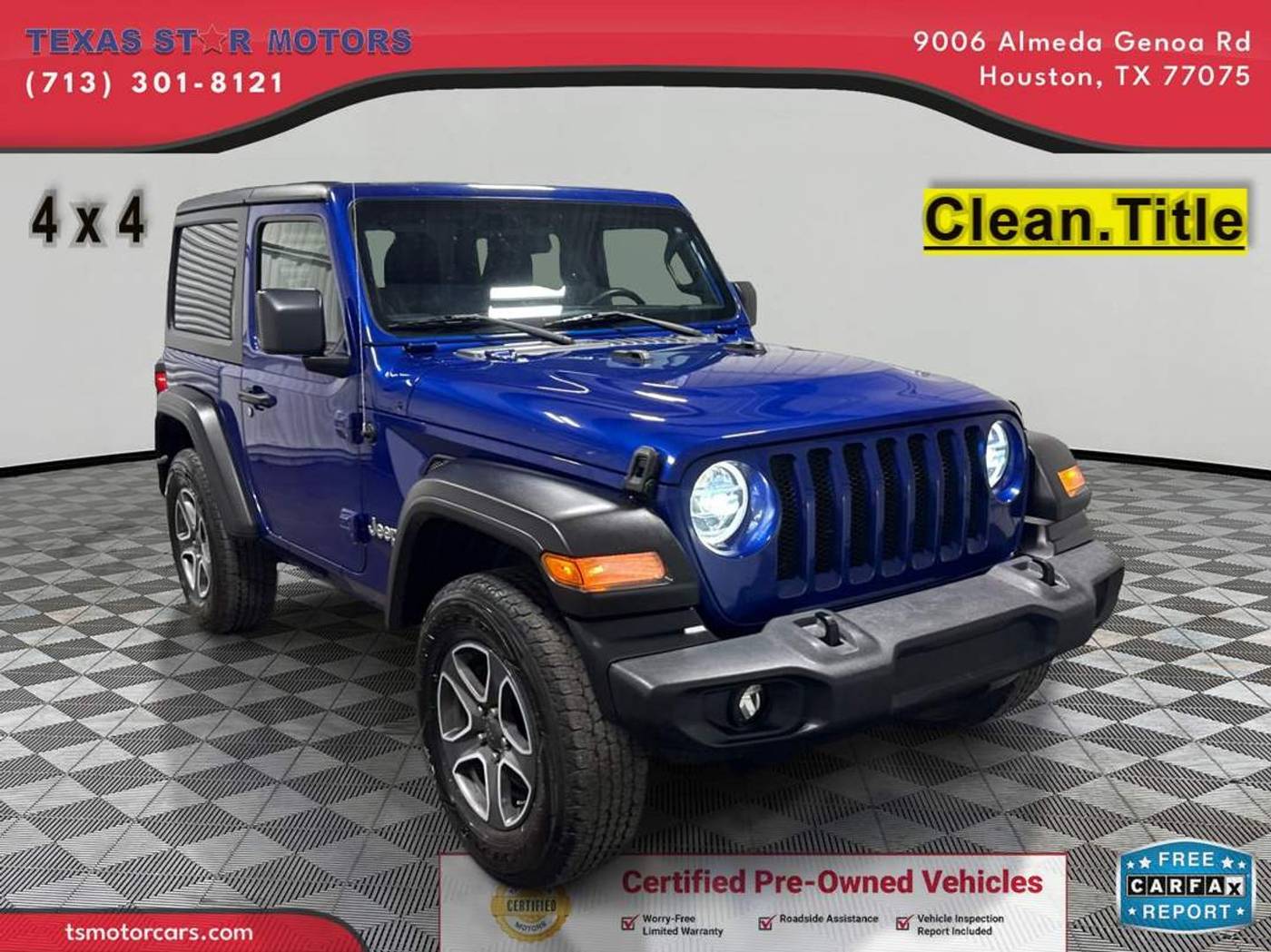 2020 Jeep Wrangler Sport S — SUV — 61,648 mi — Houston, TX