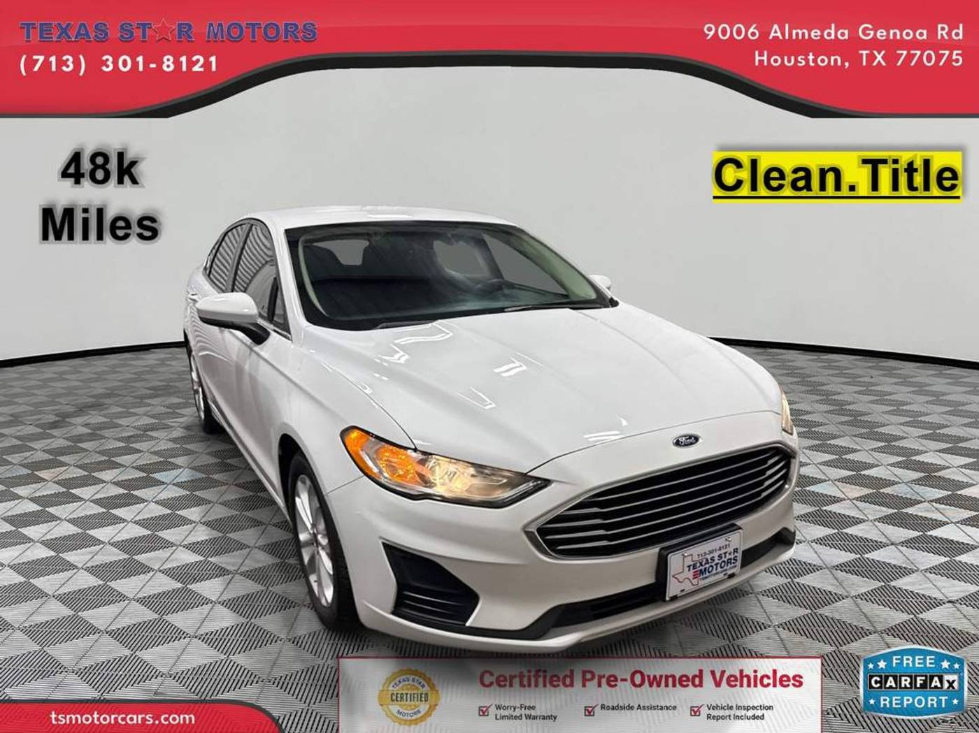 2020 Ford Fusion SE — Sedan — 48,787 mi — Houston, TX