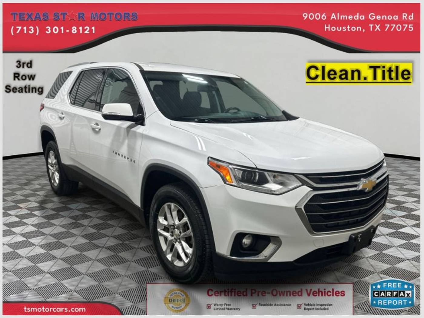 2018 Chevrolet Traverse LT Cloth — SUV — 84,312 mi — Houston, TX