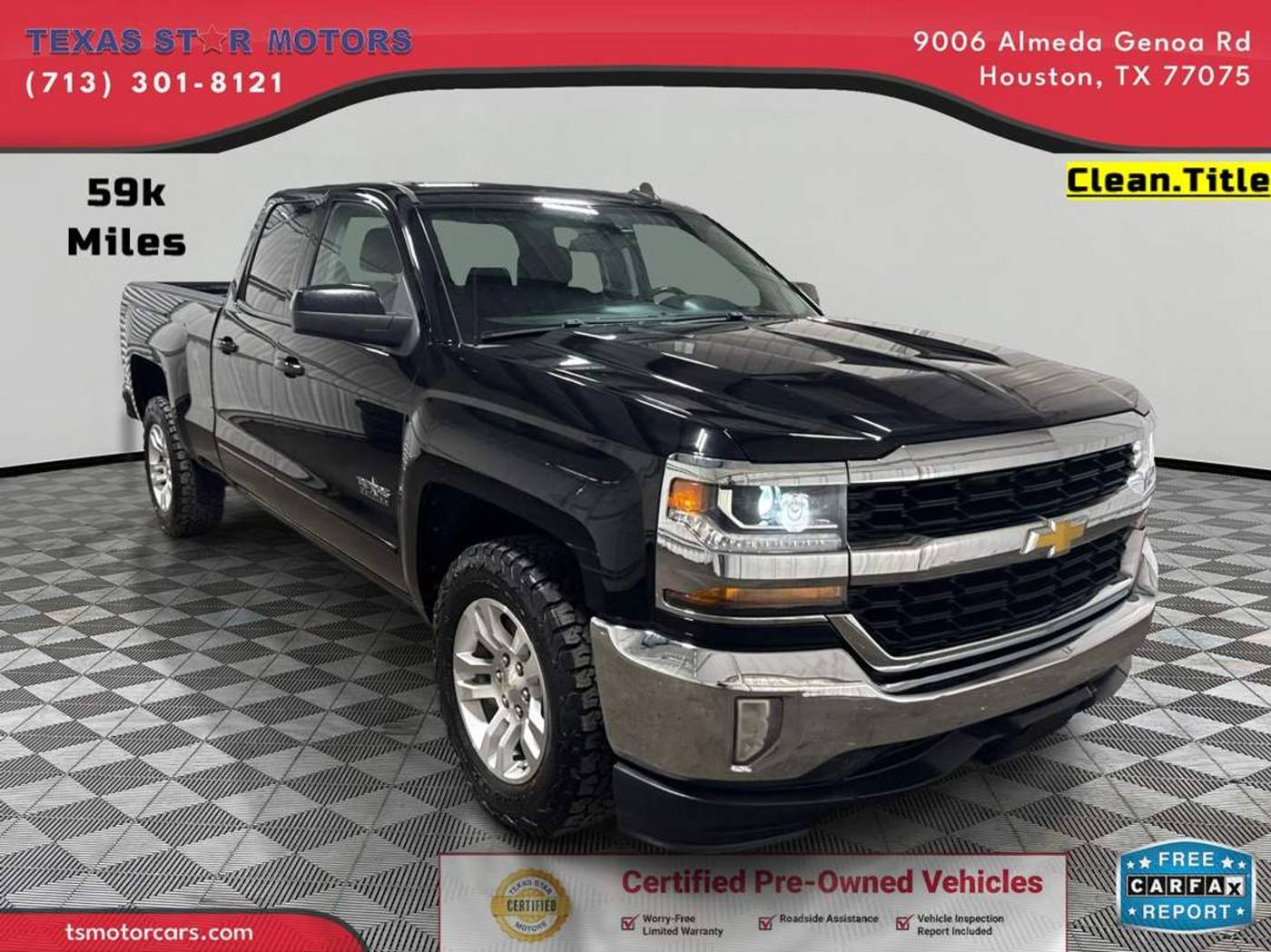 2018 Chevrolet Silverado 1500 LT — Pickup Truck — 59,930 mi — Houston, TX