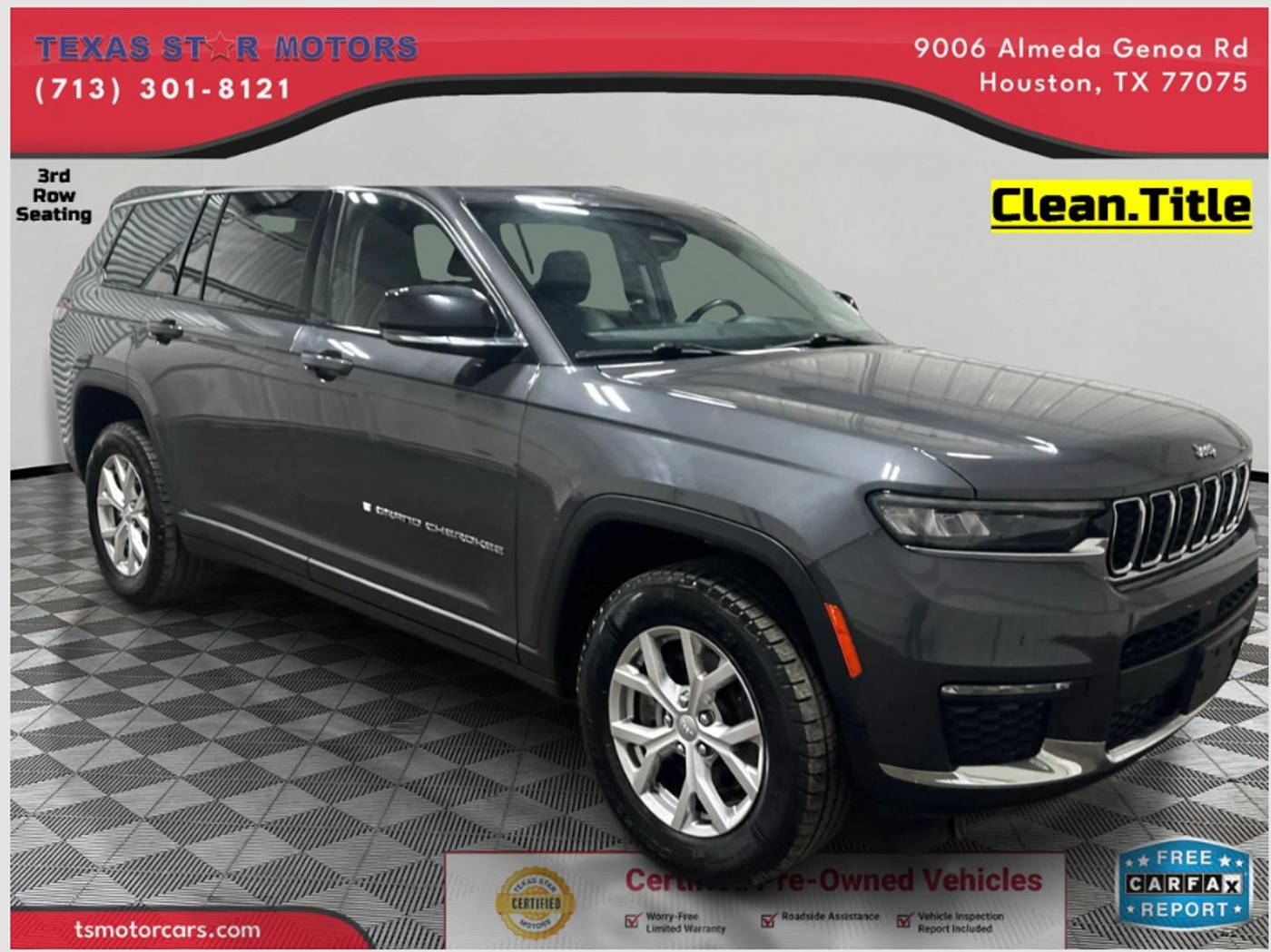 2021 Jeep Grand Cherokee Limited — SUV — 95,075 mi — Houston, TX