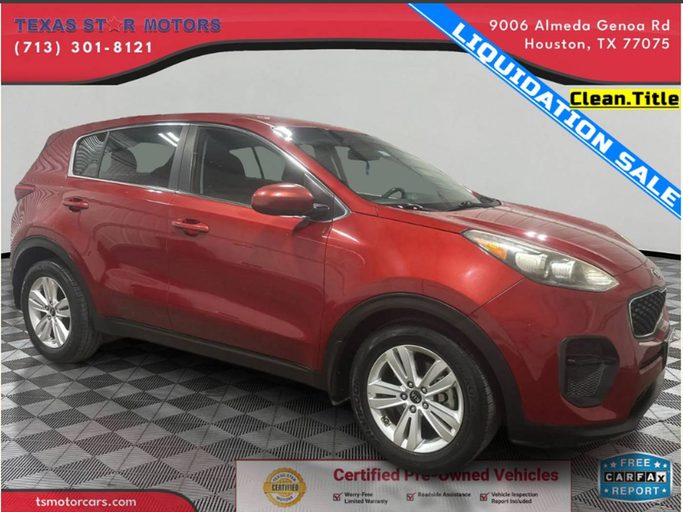2019 Kia Sportage LX — SUV — 98,701 mi — Houston, TX