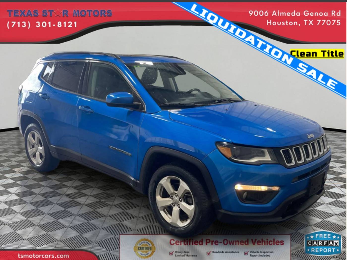 2018 Jeep Compass Latitude — SUV — 55,333 mi — Houston, TX
