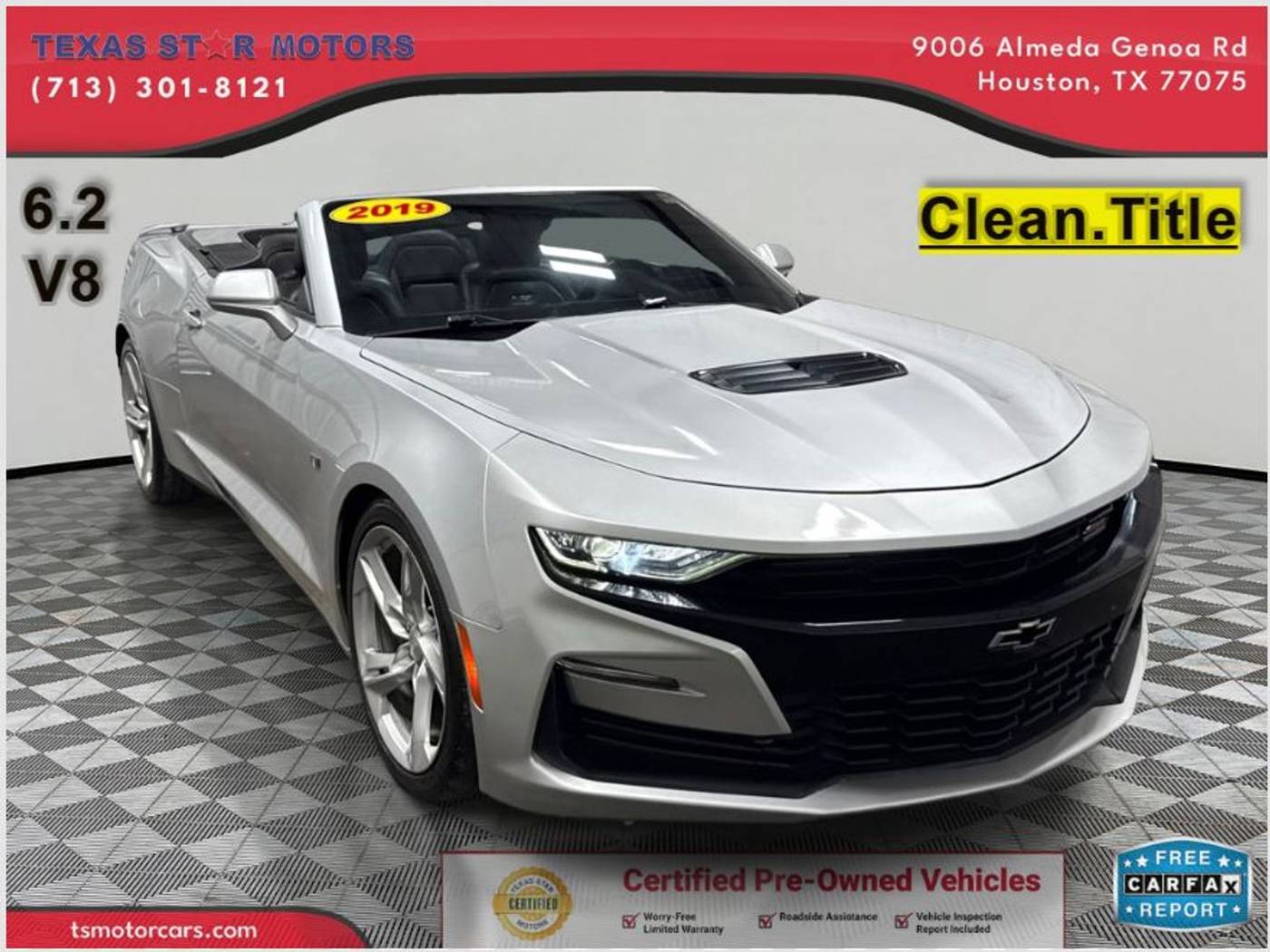 2019 Chevrolet Camaro 2SS — Convertible — 68,450 mi — Houston, TX