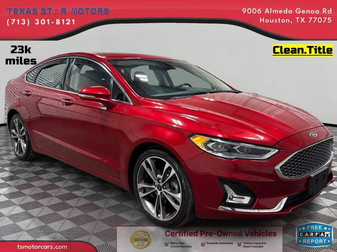 2020 Ford Fusion Titanium — Sedan — 23,291 mi — Houston, TX