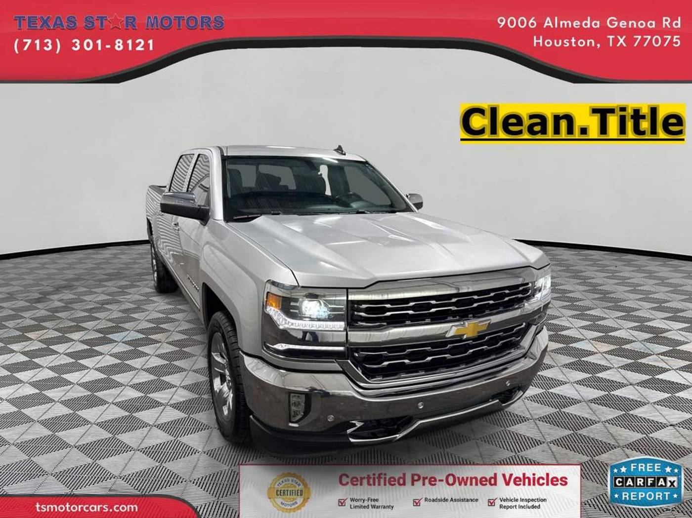 2018 Chevrolet Silverado 1500 LTZ — Pickup Truck — 55,663 mi — Houston, TX