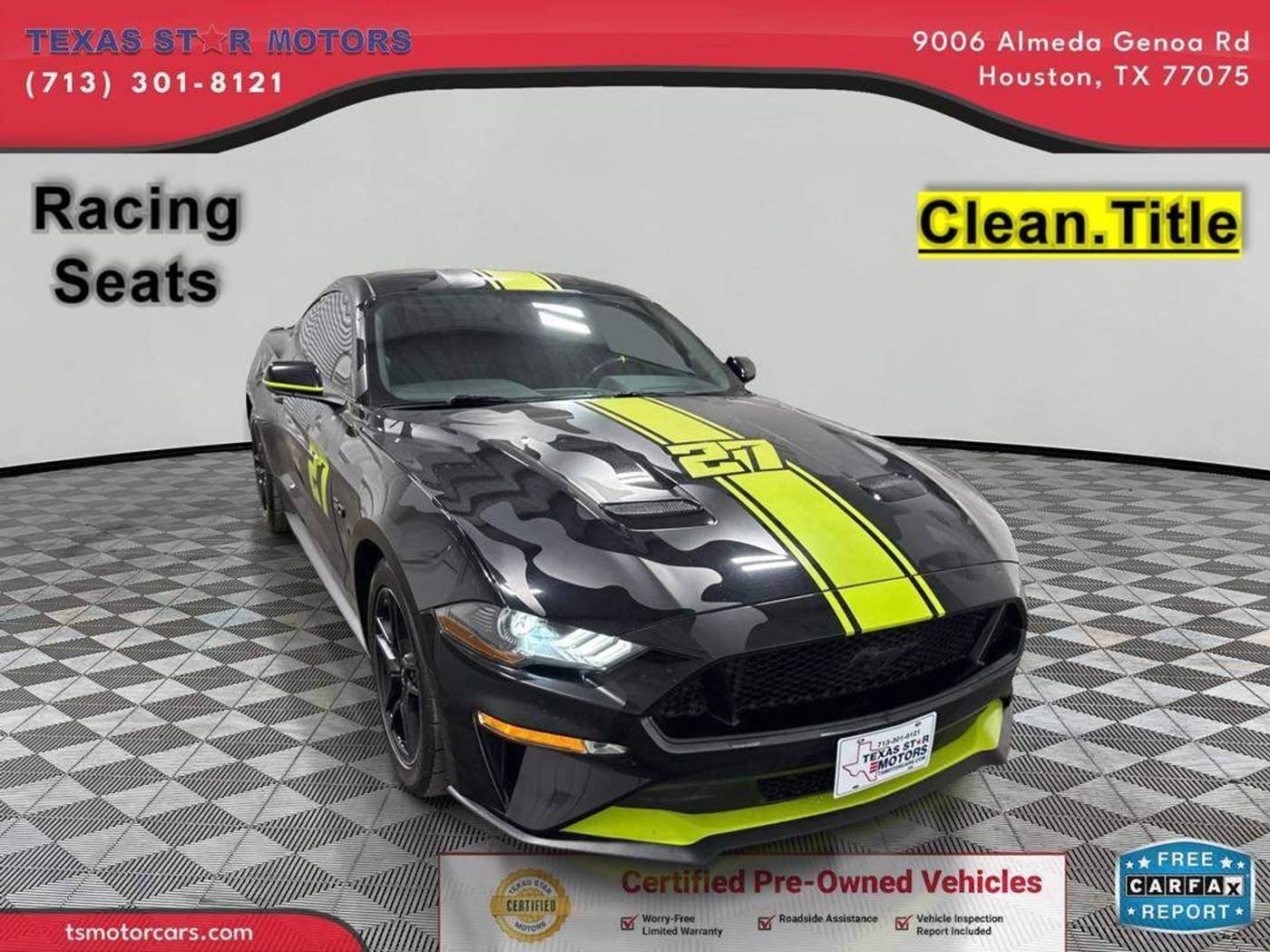2020 Ford Mustang GT Premium — Coupe — 61,676 mi — Houston, TX
