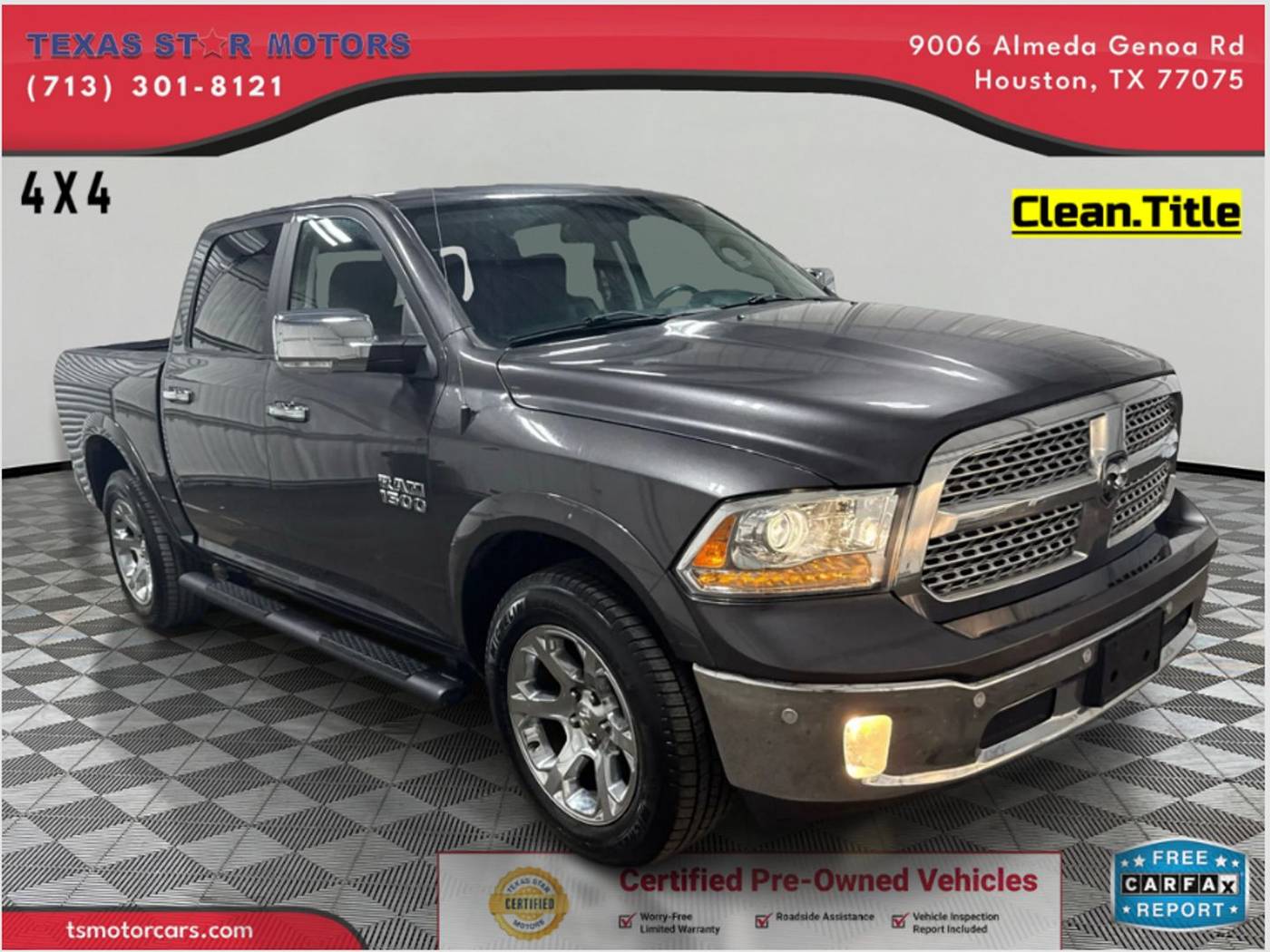 2018 Ram 1500 Laramie — Pickup Truck — 100,330 mi — Houston, TX