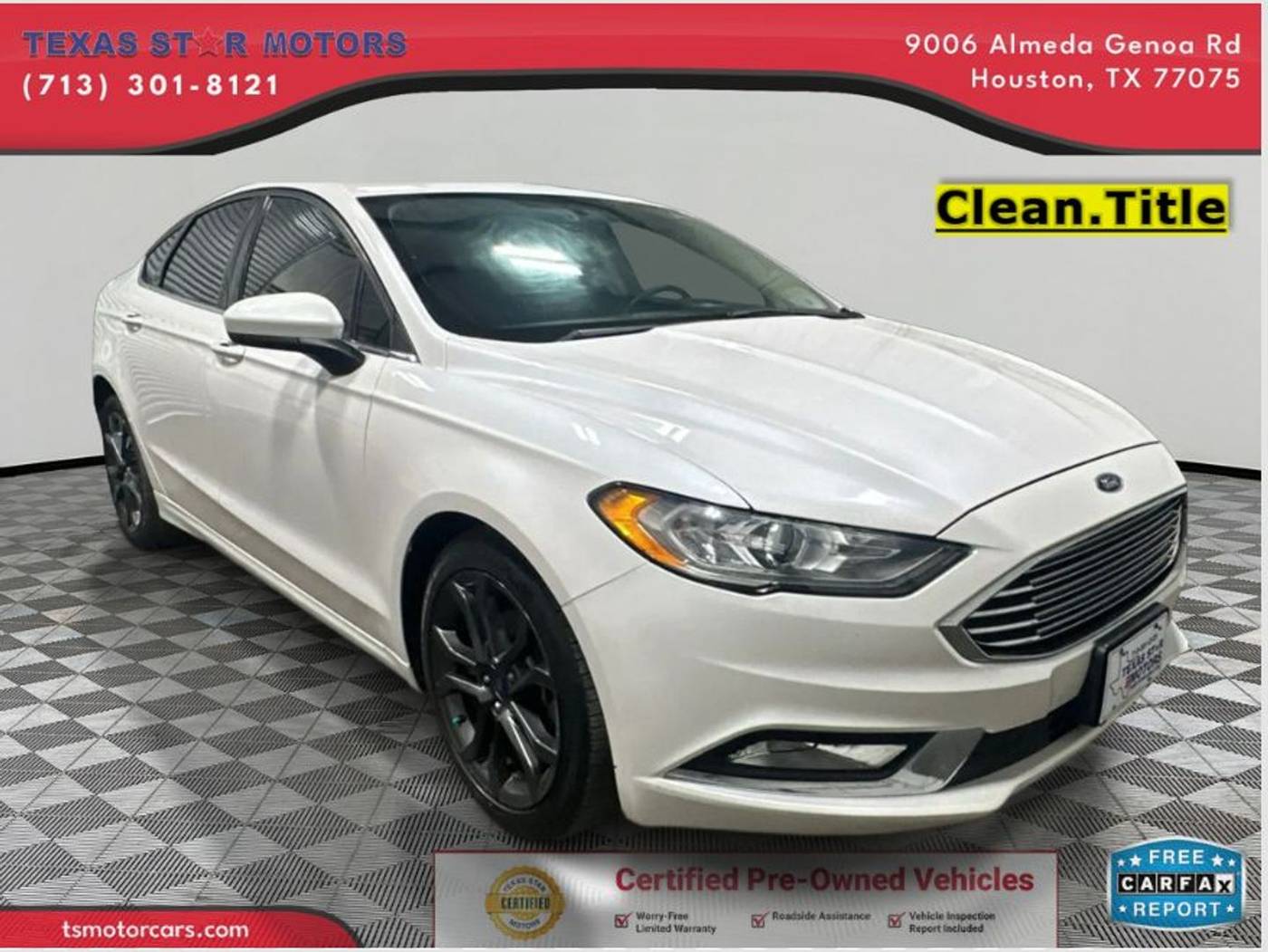 2018 Ford Fusion SE — Sedan — 86,173 mi — Houston, TX