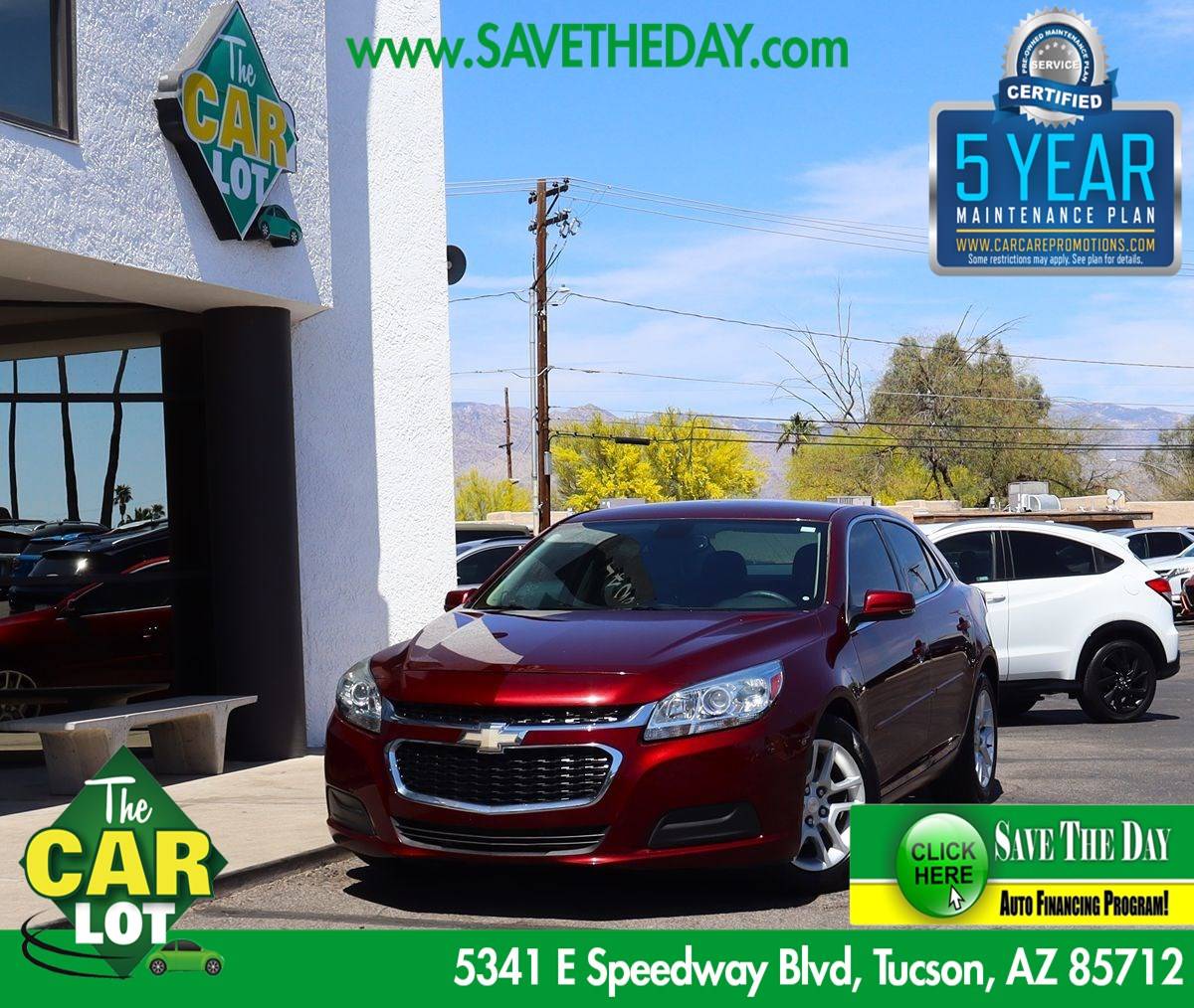 2015 Chevrolet Malibu LT — Sedan — 66,495 mi — Tucson, AZ