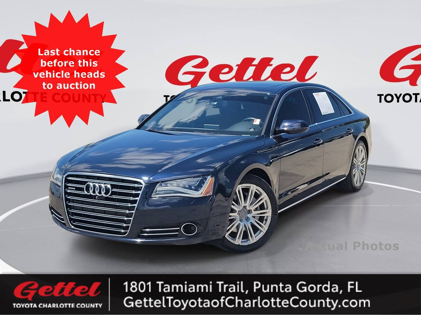 2013 Audi A8 3.0S — Sedan — 66,323 mi — Punta Gorda, FL