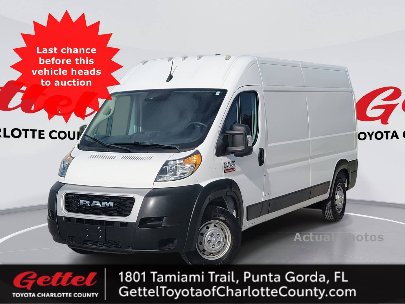 2022 Ram ProMaster Cargo Van 2500 — Cargo Van — 41,511 mi — Punta Gorda, FL