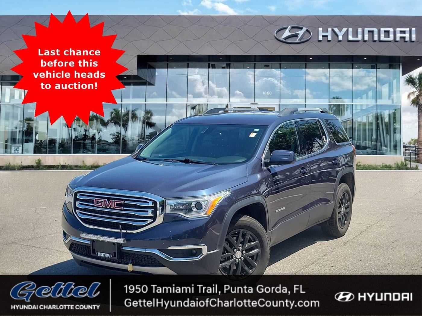 2019 GMC Acadia SLT — SUV — 59,216 mi — Punta Gorda, FL