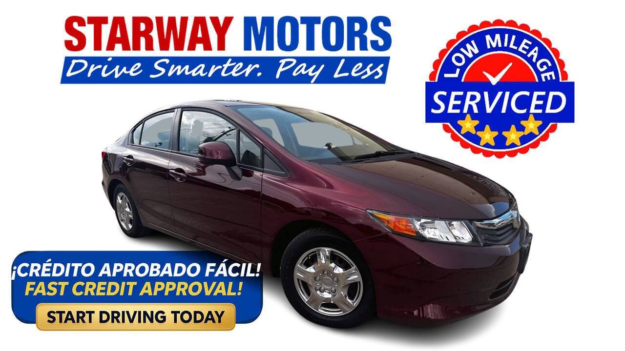 2012 Honda Civic LX — Sedan — 63,568 mi — Houston, TX