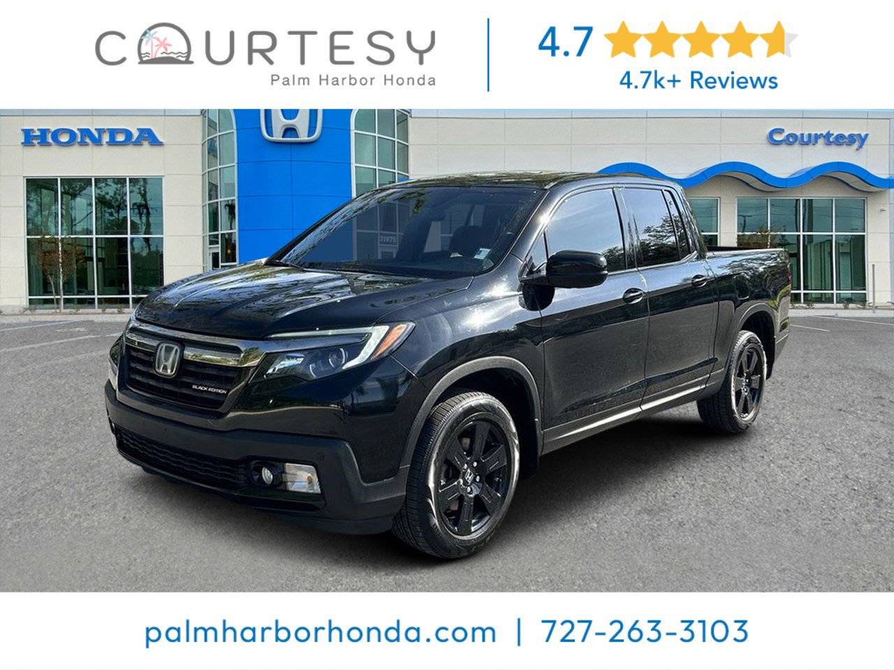 2019 Honda Ridgeline Black Edition — Pickup Truck — 90,330 mi — Palm Harbor, FL