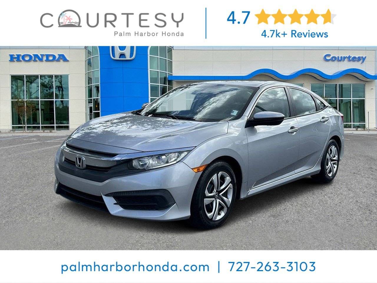 2017 Honda Civic LX — Sedan — 55,250 mi — Palm Harbor, FL