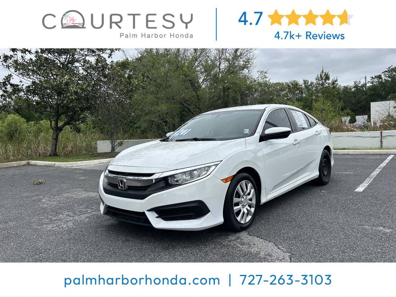 2018 Honda Civic LX — Sedan — 46,677 mi — Palm Harbor, FL