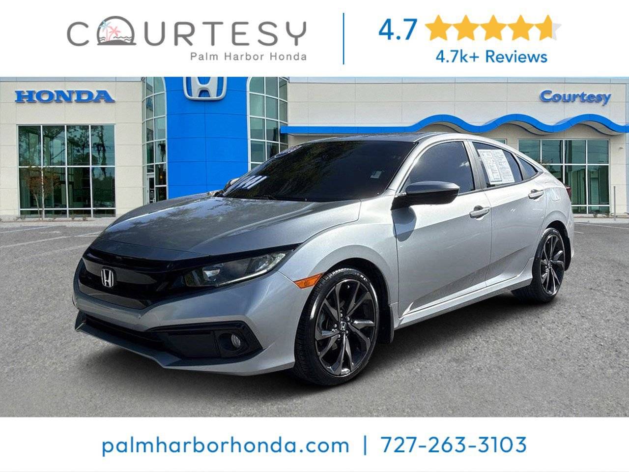 2019 Honda Civic Sport — Sedan — 80,563 mi — Palm Harbor, FL