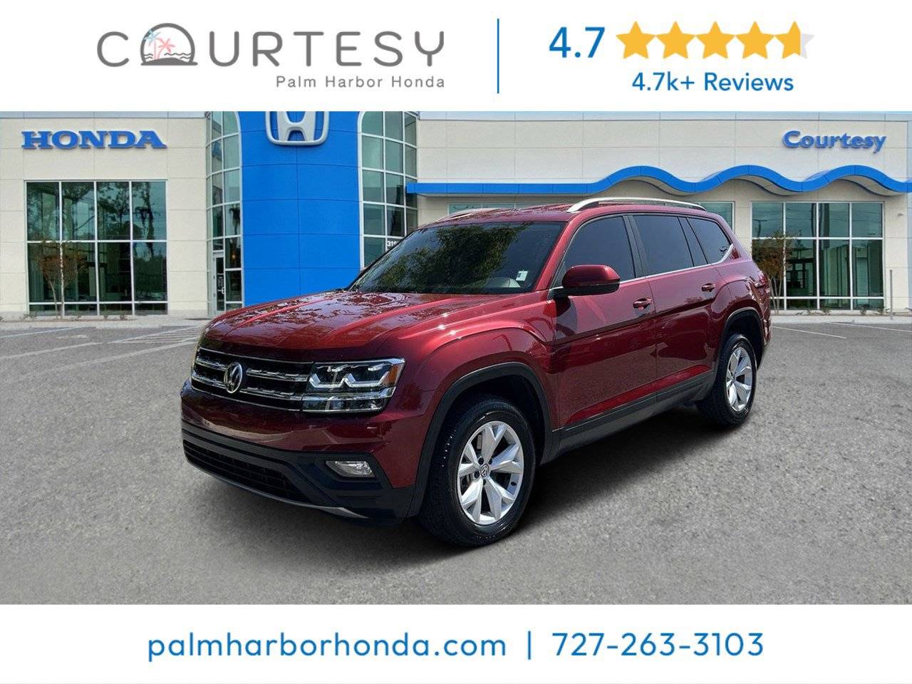 2019 Volkswagen Atlas SE with Technology — SUV — 69,026 mi — Palm Harbor, FL