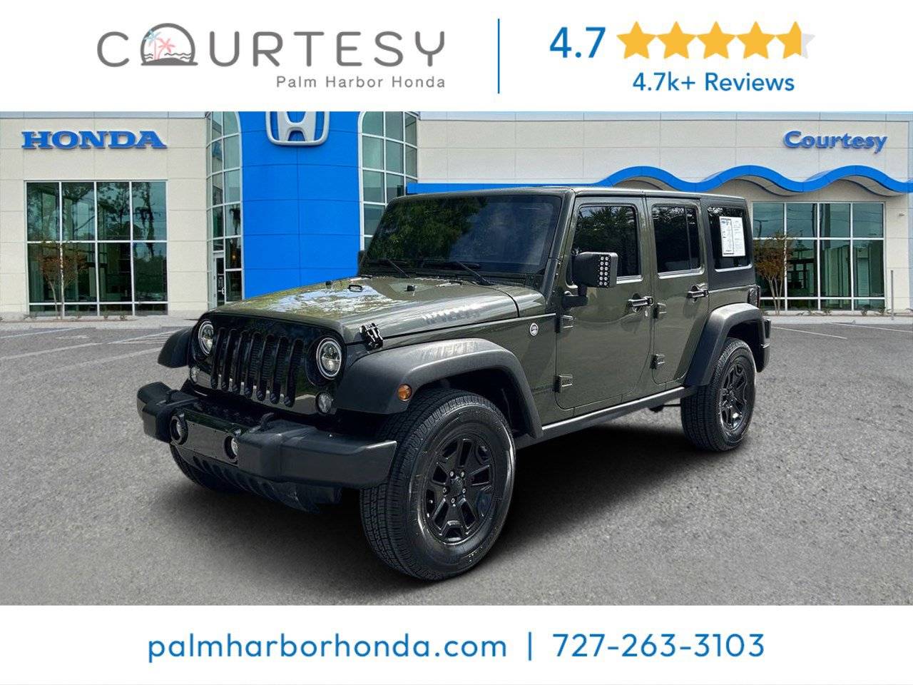 2016 Jeep Wrangler Willys Wheeler — SUV — 100,461 mi — Palm Harbor, FL