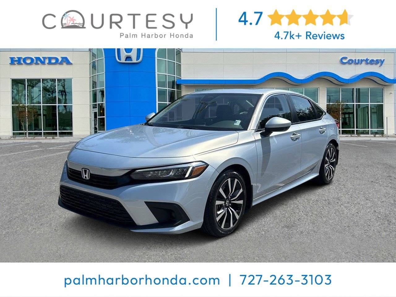 2022 Honda Civic EX — Sedan — 27,611 mi — Palm Harbor, FL