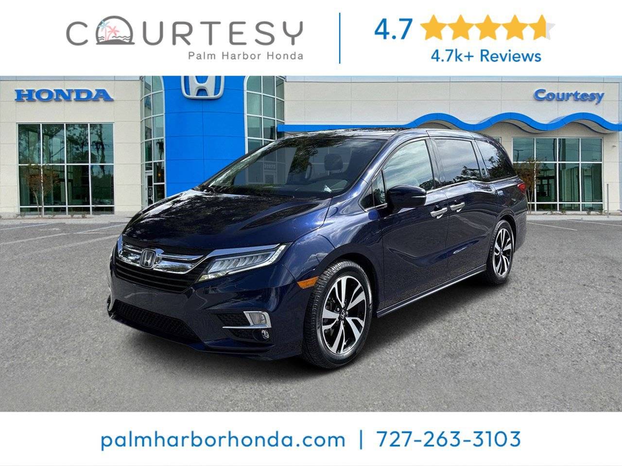 2019 Honda Odyssey Elite — Minivan — 66,854 mi — Palm Harbor, FL