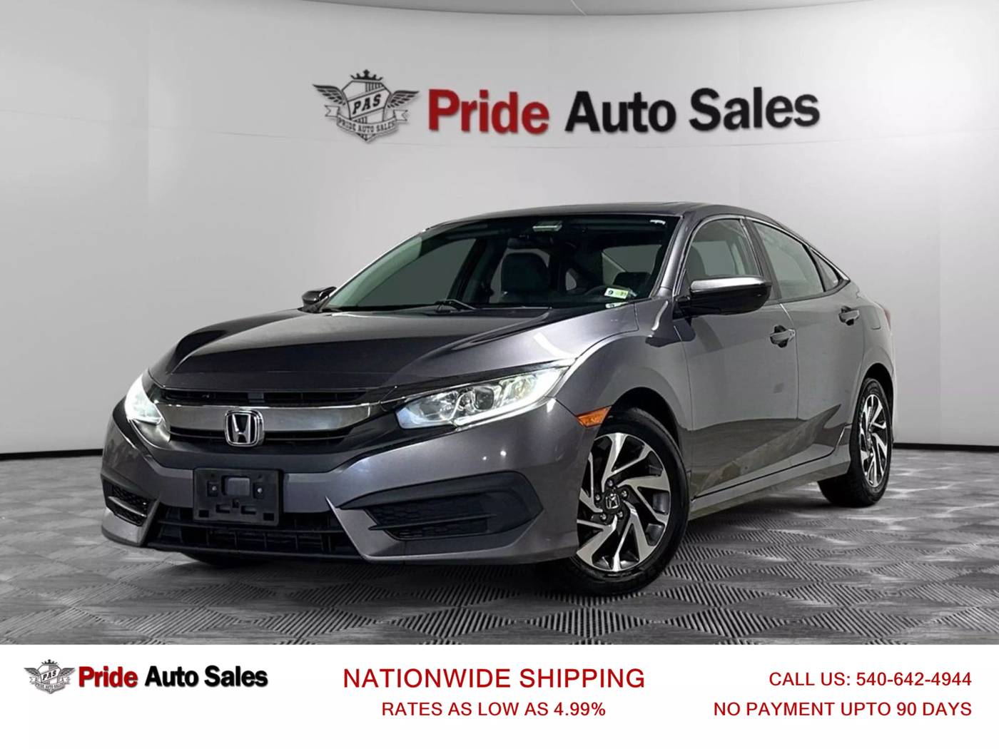 2016 Honda Civic EX — Sedan — 185,320 mi — Fredericksburg, VA