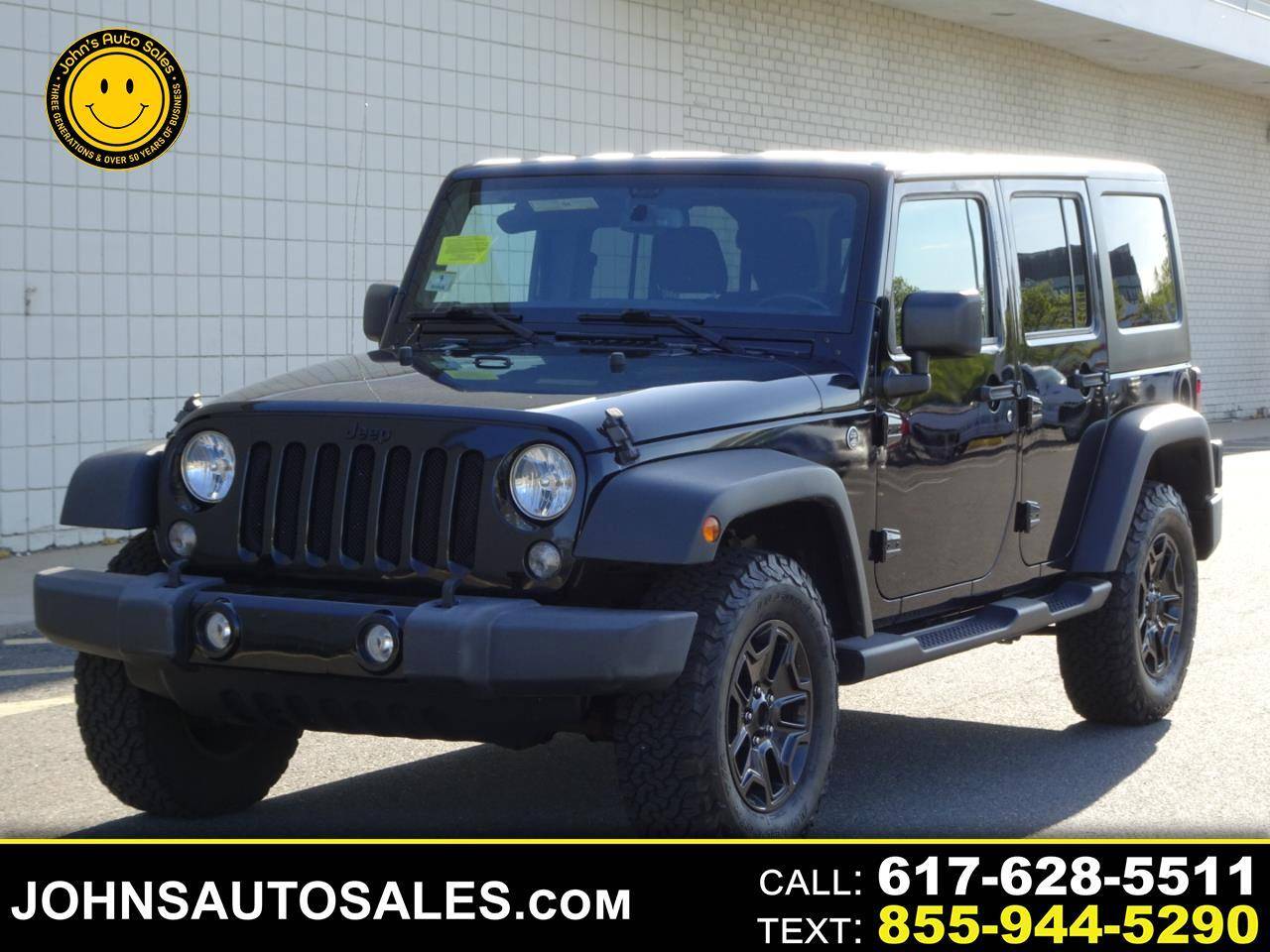 2016 Jeep Wrangler Willys Wheeler — SUV — 119,424 mi — Somerville, MA