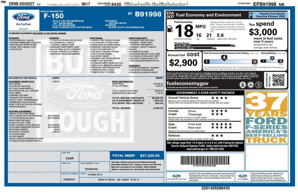 2014 Ford F-150 STX — Pickup Truck — 154,793 mi — Berlin, NJ
